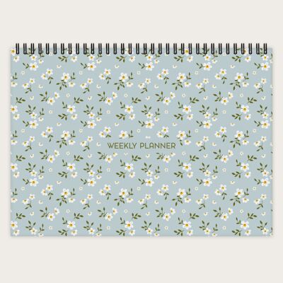 Agenda settimanale A4 | Motivo floreale Boho n. 4