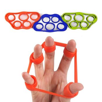 FINGER PULLER : Lot de 3 Bandes de Force Elastiques pour les Doigts 2