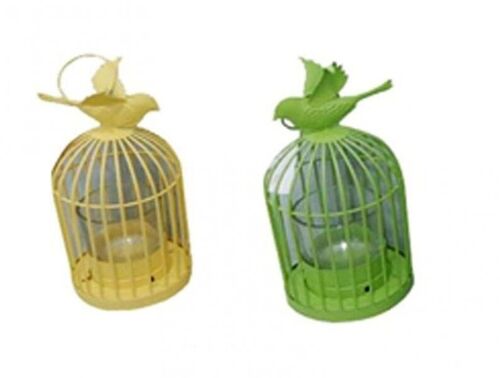 METAL LANTERN "CAGE" IN 2 SPRING COLORS DIMENSION: 21x10x10cm CT-711