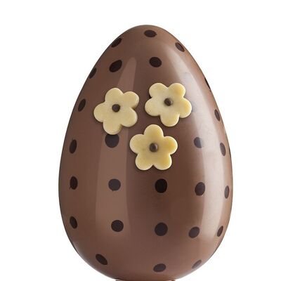 Uovo di Pasqua di cioccolato a pois
