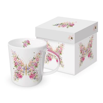 Mug Tendance Papillon et fleurs FR