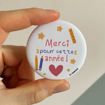 Magnet décapsuleur Merci pour cette année - cadeau maitresse, maitre,atsem, fin d'année - école 2