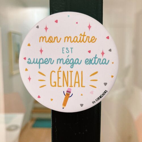 Magnet décapsuleur maître - cadeau fin d'année - école