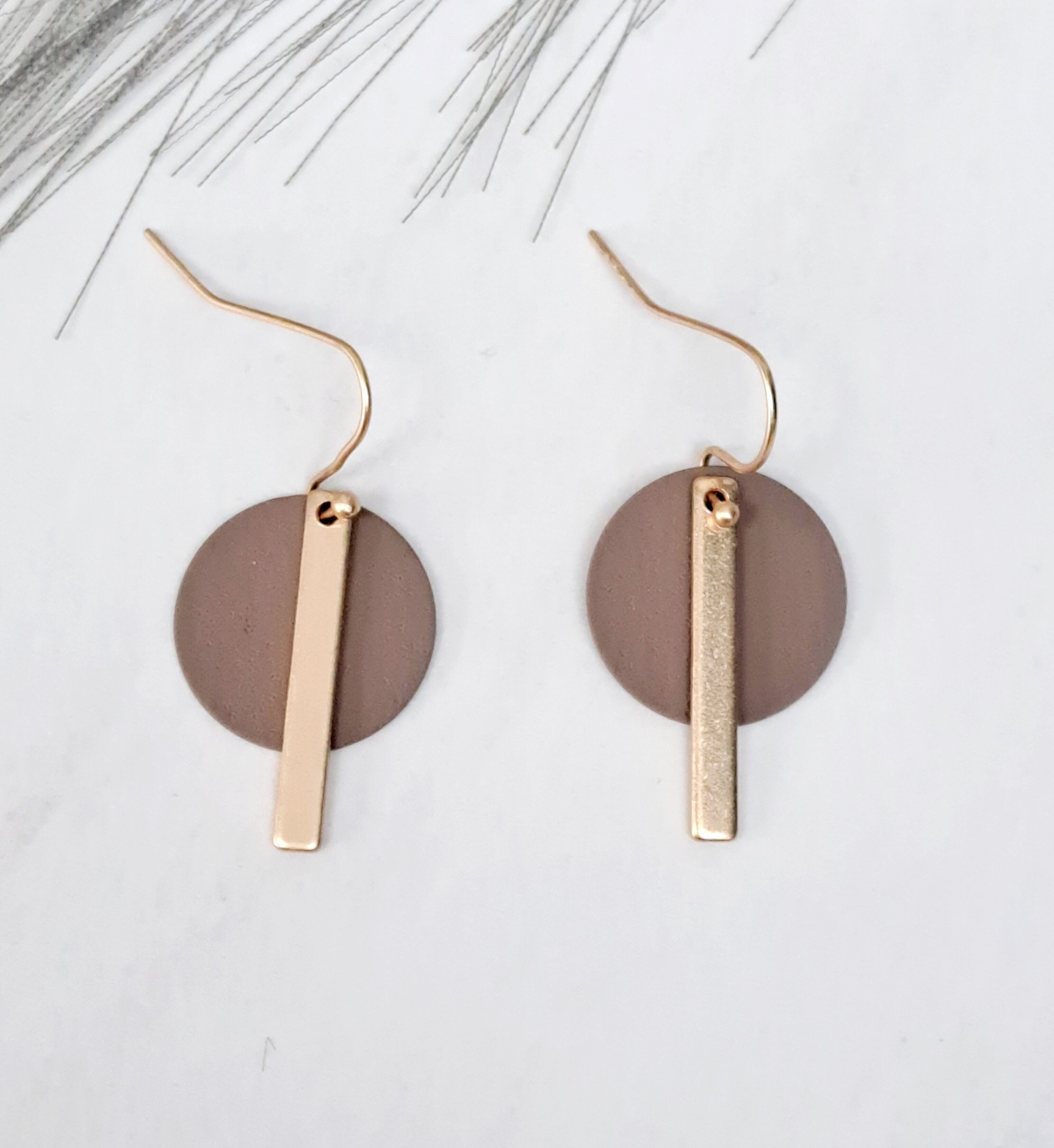 orecchini - Fun - oro opaco - corteccia