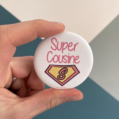 Magnet super cousine - cadeau famille - anniversaire - made in france