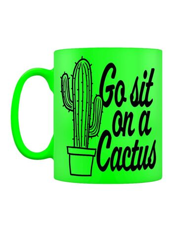 Allez vous asseoir sur une tasse au néon vert cactus 2