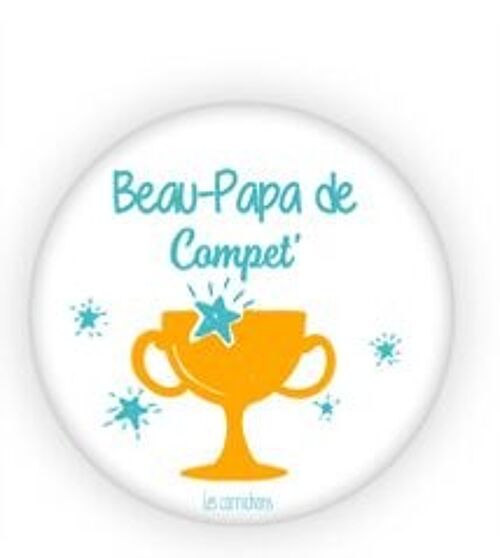 magnet Beau-papa de compet' - cadeau famille - apéro - made in France