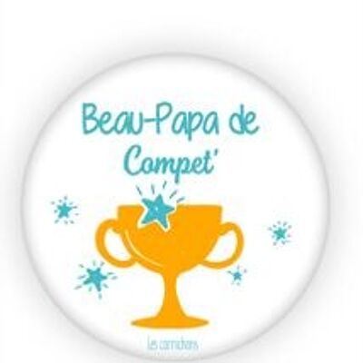 magnet Beau-papa de compet' - cadeau famille - apéro - made in France