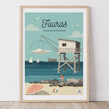 Affiche FOURAS - Cabane de Pêcheur