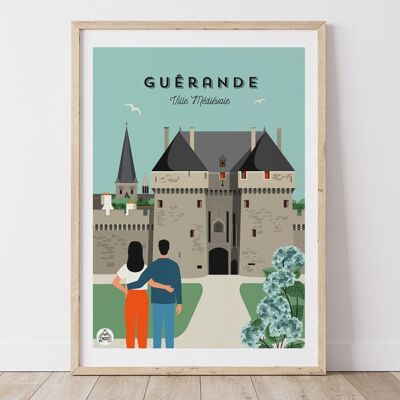 GUERANDE Poster - Mittelalterliche Stadt