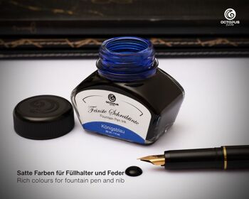 Encre pour stylo plume bleu roi effaçable 250 ml 4