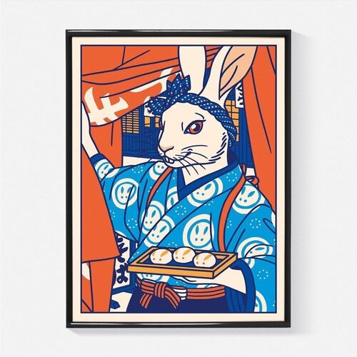 Affiche "Usagi manju" - Format 30x40cm ou A4