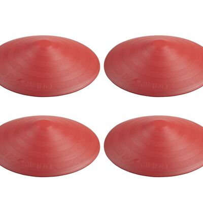 Set of 4 red Doornado universal doorstoppers