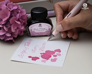 Encre pour stylo plume rose pastel "Fleur de Cerisier" 250 ml 3