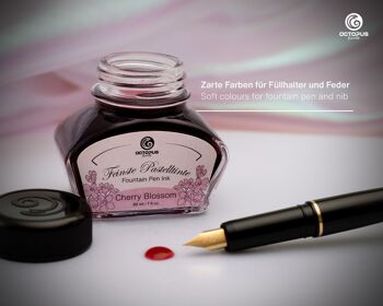 Encre pour stylo plume rose pastel "Fleur de Cerisier" 250 ml 4