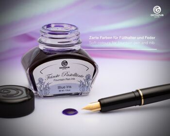 Encre pour stylo plume violet pastel "Blue Iris" 250 ml 4
