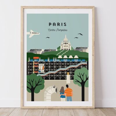 Póster PARÍS - Centro Pompidou
