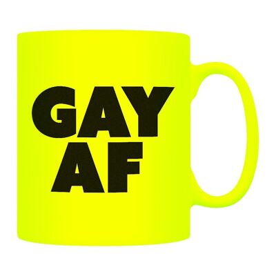 Tasse néon jaune Gay AF