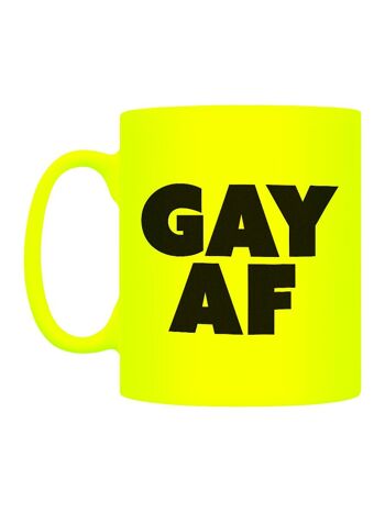 Tasse néon jaune Gay AF 2