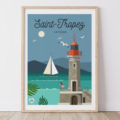 Poster SAINT-TROPEZ - Der Leuchtturm