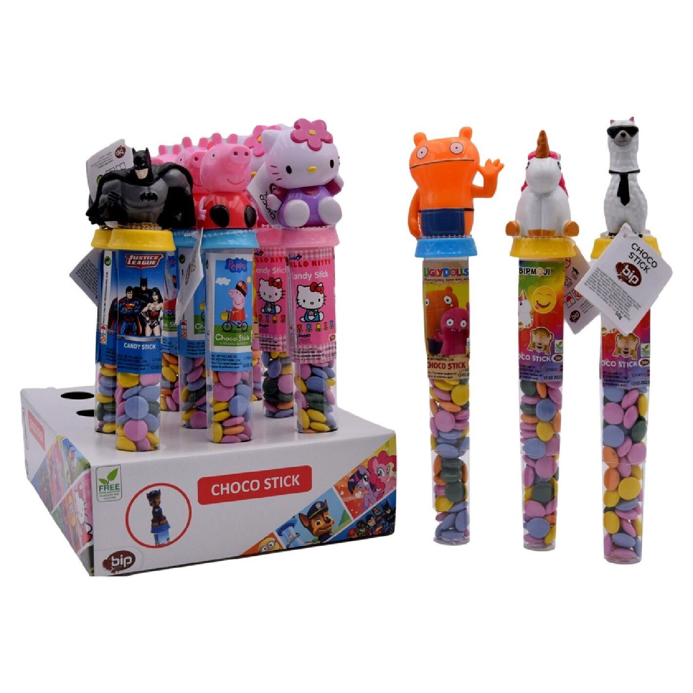 Licencias mixtas de dulces y figuras