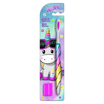 Toothbrush with cap Be a Unicorn NATURAVERDE