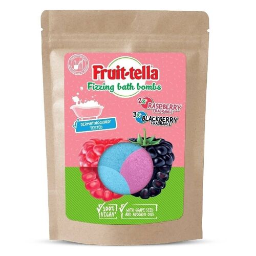 Bombe de bain à la framboise & mûre Fruitella EDG - 5*50g