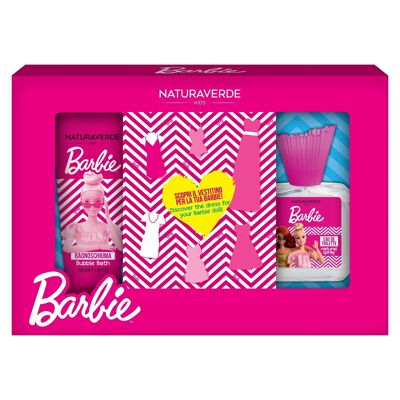 Geschenkbox mit Überraschungskleid von Barbie NATURAVERDE