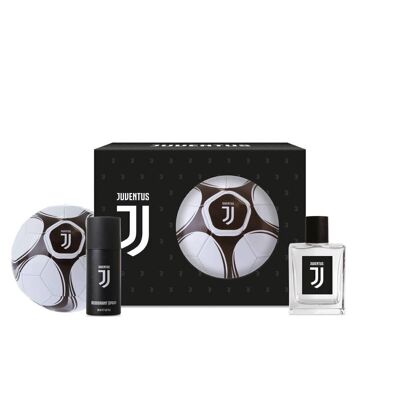 Caja de perfumes con fútbol de la Juventus.