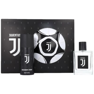 Caja de perfumes con fútbol de la Juventus.