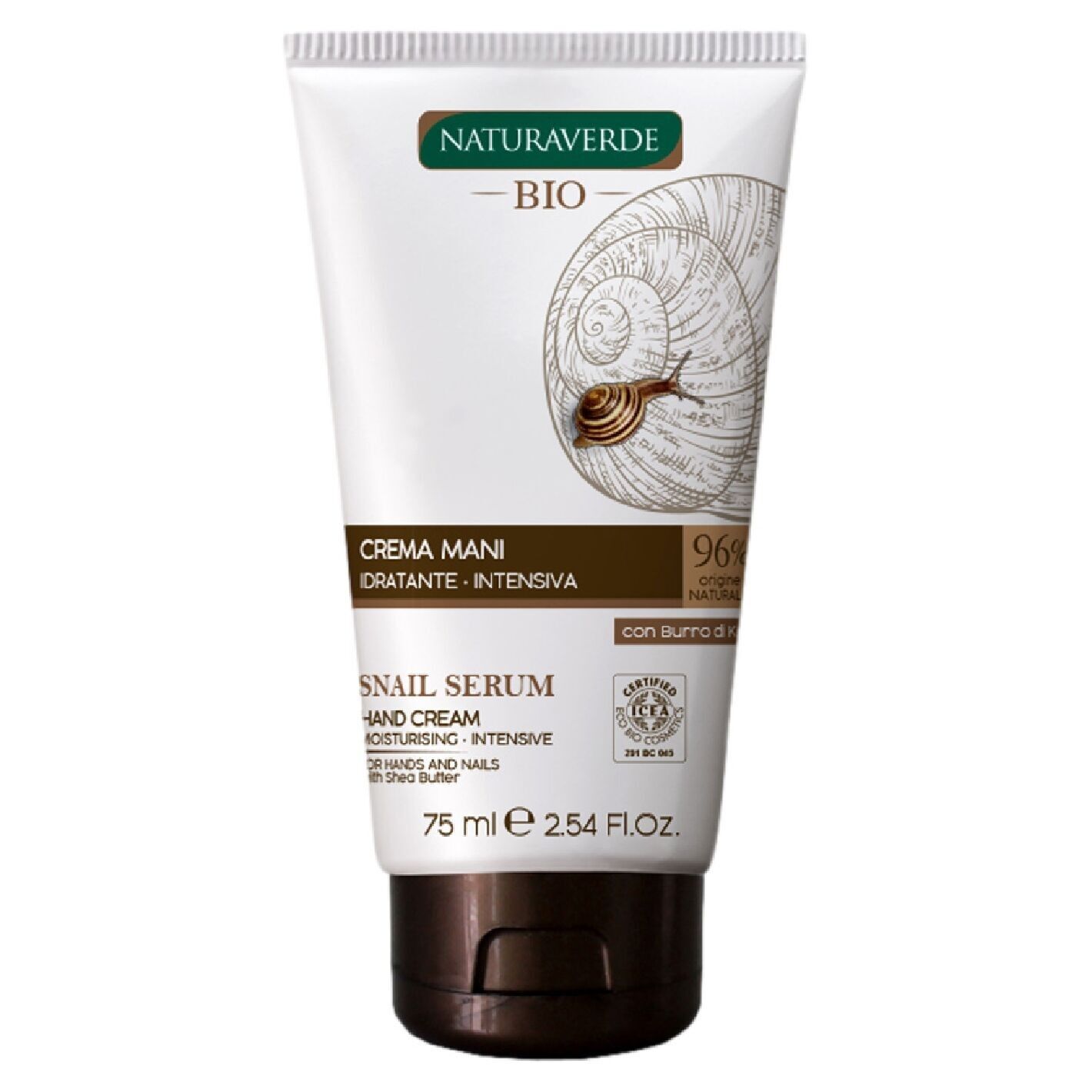 NATURAVERDE crema de manos baba de caracol - 75ml