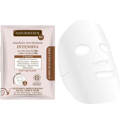 Moisturizing face mask with NATURAVERDE snail slime