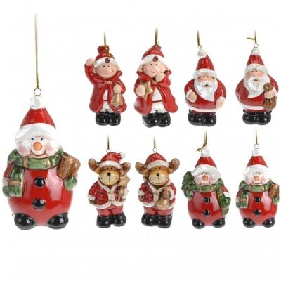 Mini Christmas Hanging Figurines