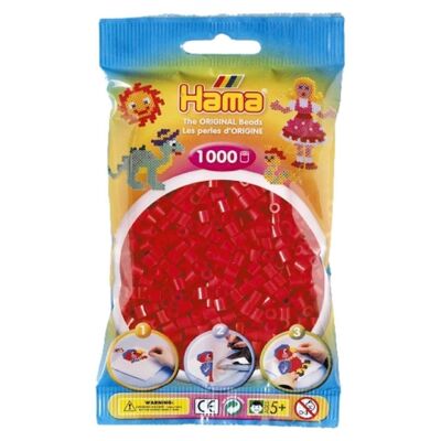Beutel mit 1000 roten Perlen Nr. 05 Hama
