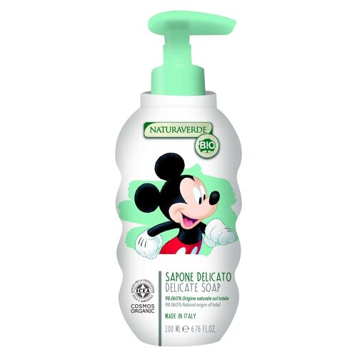 Savon liquide délicat Mickey Mouse NATURAVERDE - 200ml