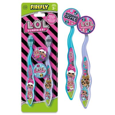 Set 2 brosses à dents avec capuchon LOL Surprise FIREFLY