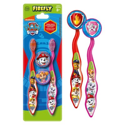 Set of 2 toothbrushes with cap Paw Patrol FIREFLY