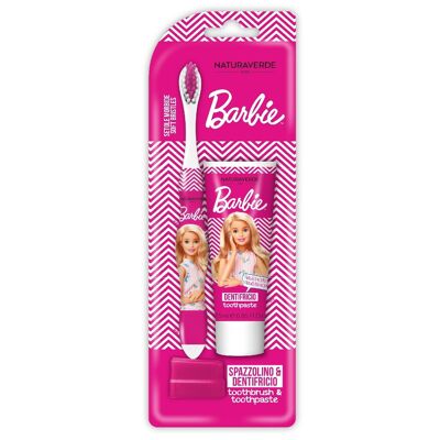 Set spazzolini da denti e dentifricio Barbie