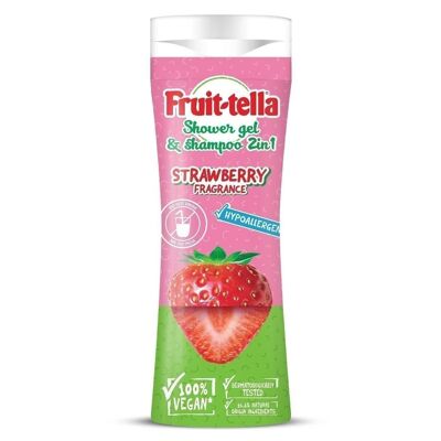 Fruitella Strawberry 2 in 1 Shampoo & Shower Gel - 300ml