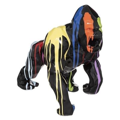 Statua Gorilla Nera 40 Cm