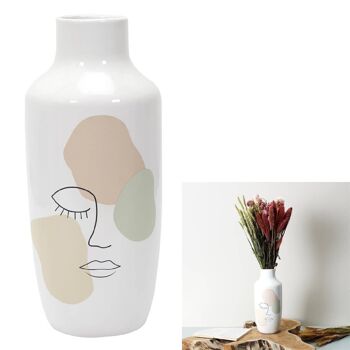 Vase céramique poésie formelle 29cm 1