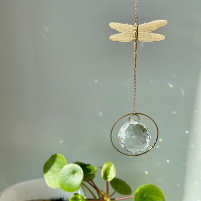 Suncatcher dragonfly / light catcher / window crystal /