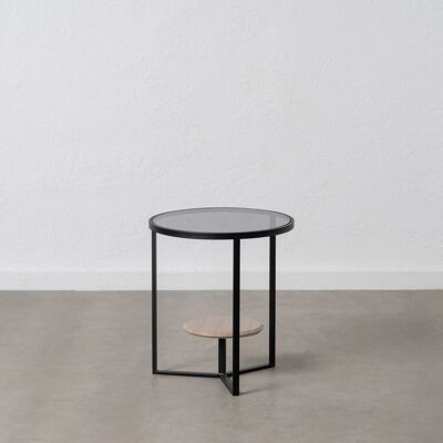 AUXILIARY TABLE BLACK-NATURAL DM-METAL