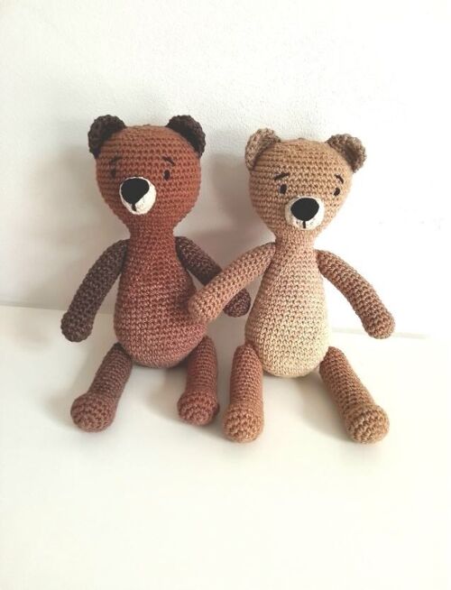 Peluche ours au crochet, peluche artisanale conforme norme CE