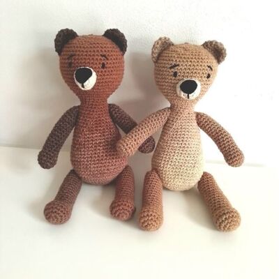 Peluche ours au crochet, peluche artisanale conforme norme CE