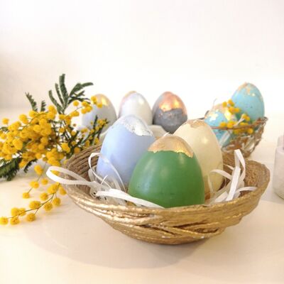 Decoración de Pascua huevos de hormigón decorativos de colores
