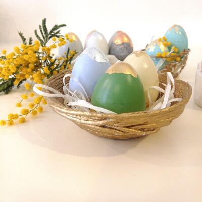 Decorazione pasquale uova di cemento decorative colorate