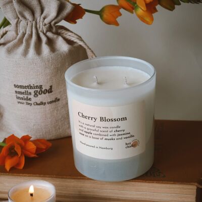 Cherry Blossom Double Wick Kerze