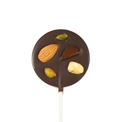 Mendiants dark chocolate lollipop 23g.