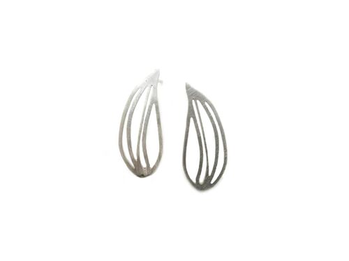 Botanical Shape Silver Stud Earrings